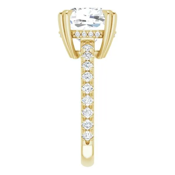 Double Claw-Prong Accented Engagement Ring Image 4 Futer Bros Jewelers York, PA
