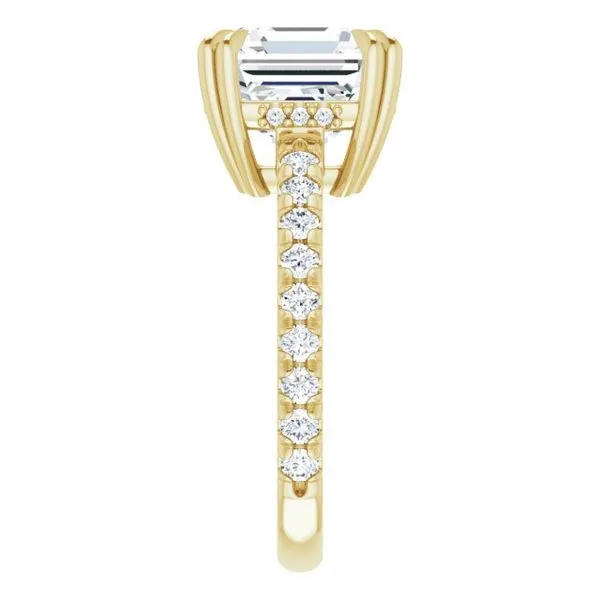 Double Claw-Prong Accented Engagement Ring Image 4 Natale Jewelers Sewell, NJ