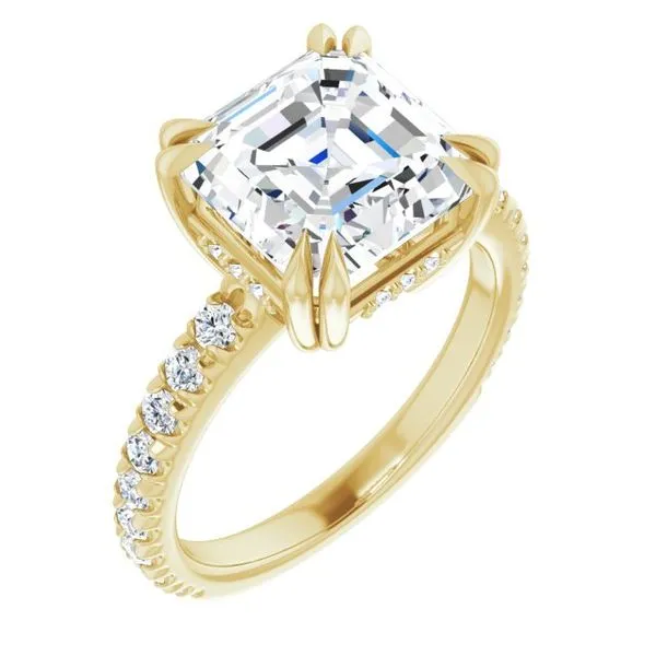 Double Claw-Prong Engagement Ring
