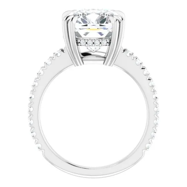 Double Claw-Prong Accented Engagement Ring Image 2 Paul James Jewelers Angels Camp, CA