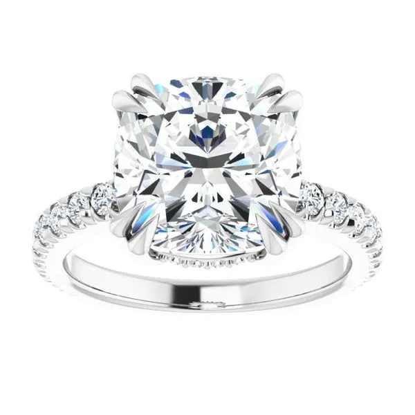 Double Claw-Prong Accented Engagement Ring Image 3 Jimmy Smith Jewelers Decatur, AL