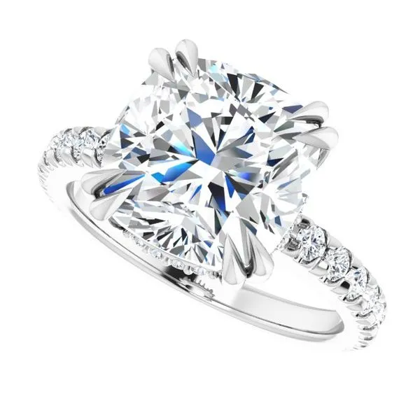 Double Claw-Prong Accented Engagement Ring Image 5 Mark Jewellers La Crosse, WI