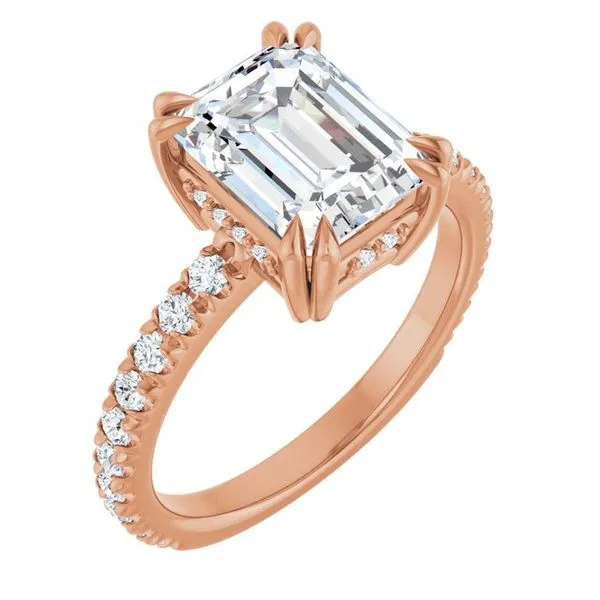 Double Claw-Prong Accented Engagement Ring J. Thomas Jewelers Rochester Hills, MI