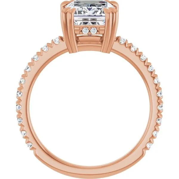 Double Claw-Prong Accented Engagement Ring Image 2 Vulcan's Forge LLC KANSAS CITY, MO