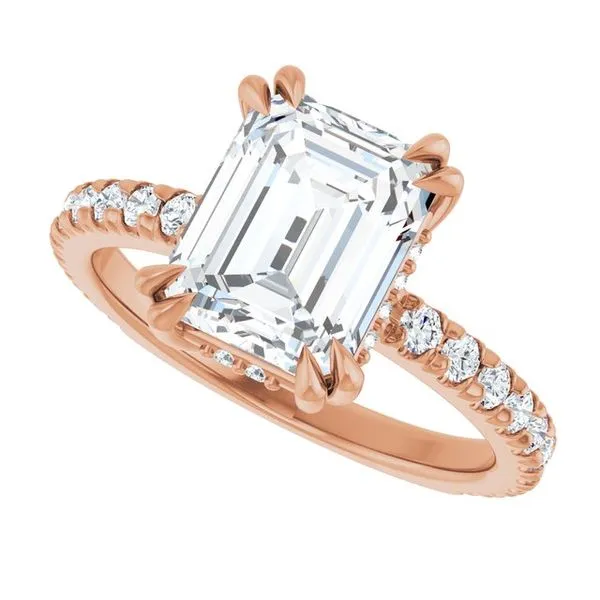 Double Claw-Prong Accented Engagement Ring Image 5 Natale Jewelers Sewell, NJ