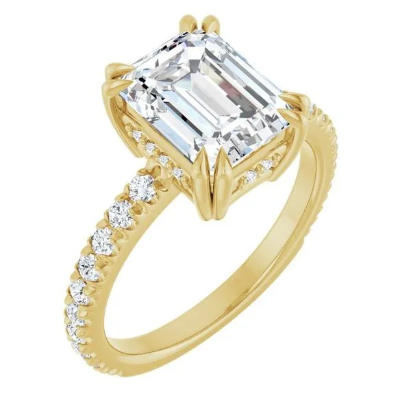 Double Claw-Prong Accented Engagement Ring Shipley's Fine Jewelry Hampstead, MD