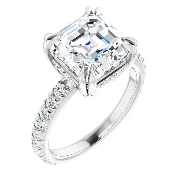 Double Claw-Prong Accented Engagement Ring Northwood Jewelers Northwood, OH