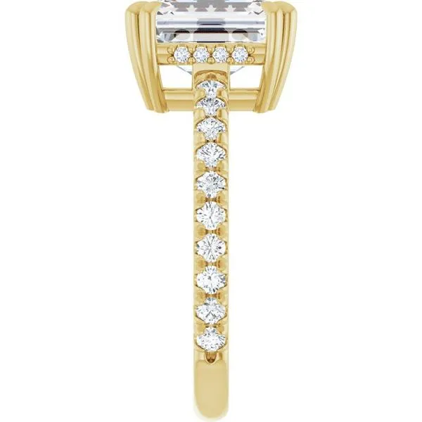 Double Claw-Prong Accented Engagement Ring Image 4 Arezzo Jewelers Elmwood Park, IL