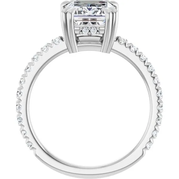 Double Claw-Prong Accented Engagement Ring Image 2 Raleigh Diamond Fine Jewelry Raleigh, NC