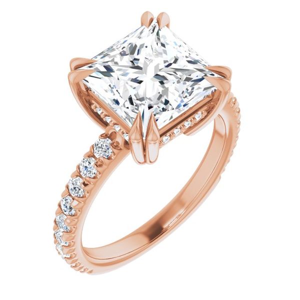 Double Claw-Prong Engagement Ring