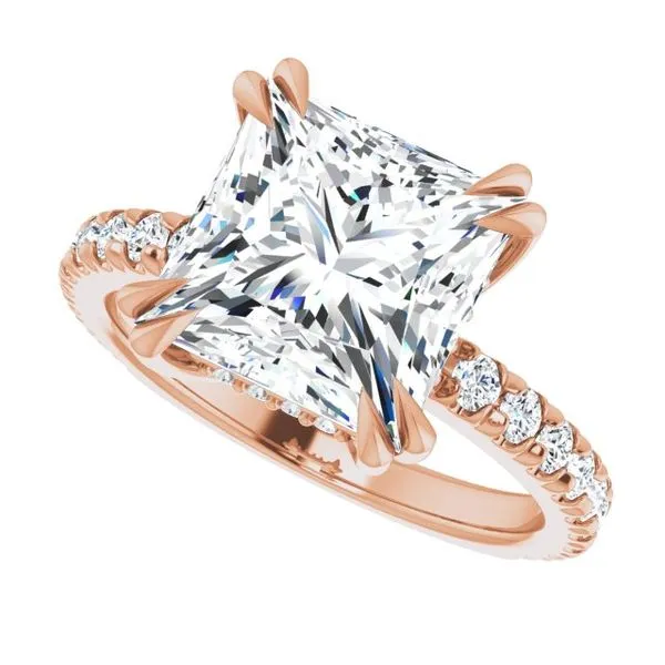 Double Claw-Prong Accented Engagement Ring Image 5 Mark Jewellers La Crosse, WI