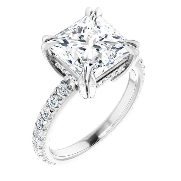 Double Claw-Prong Accented Engagement Ring Northwood Jewelers Northwood, OH
