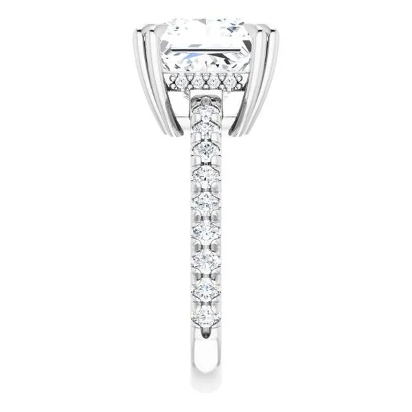 Double Claw-Prong Accented Engagement Ring Image 4 Clater Jewelers Louisville, KY