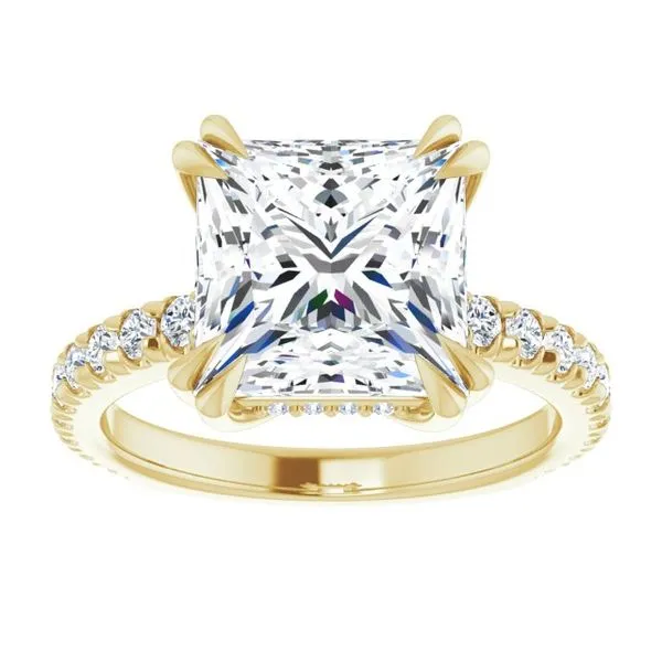 Double Claw-Prong Accented Engagement Ring Image 3 Futer Bros Jewelers York, PA