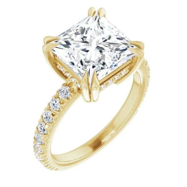 Double Claw-Prong Accented Engagement Ring J. Thomas Jewelers Rochester Hills, MI
