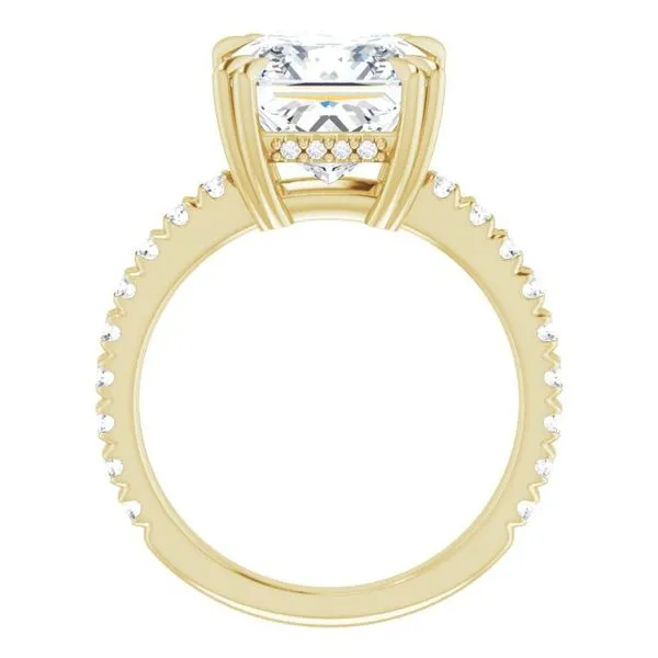 Double Claw-Prong Accented Engagement Ring Image 2 Raleigh Diamond Fine Jewelry Raleigh, NC
