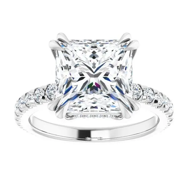 Double Claw-Prong Accented Engagement Ring Image 3 Clater Jewelers Louisville, KY