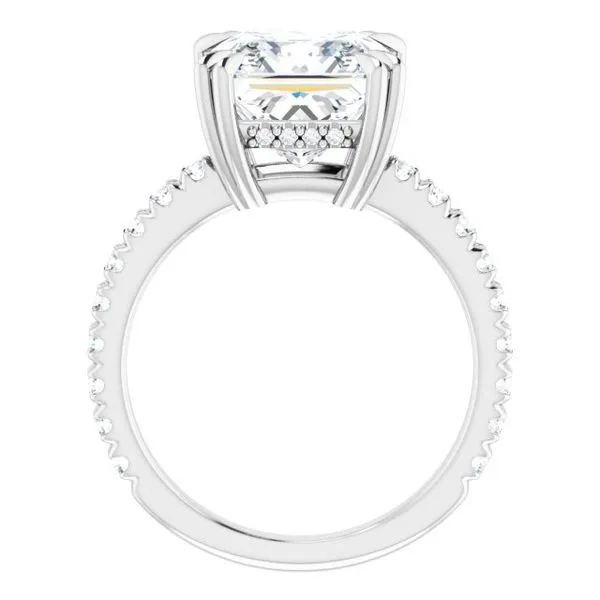 Double Claw-Prong Accented Engagement Ring Image 2 Don's Jewelry & Design Washington, IA
