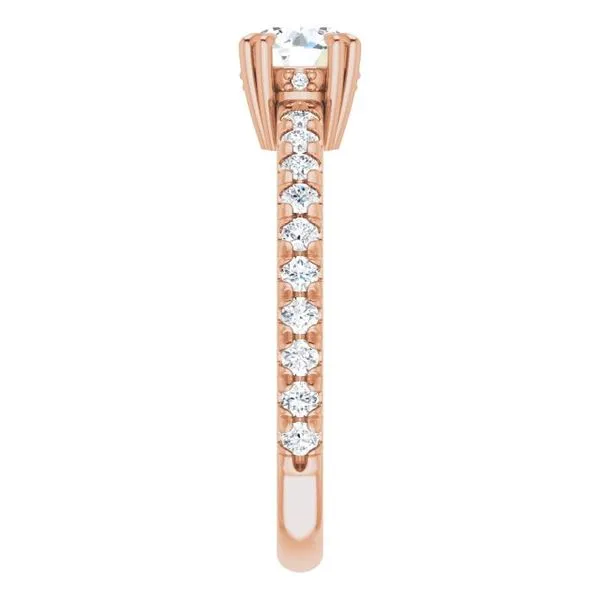 Double Claw-Prong Accented Engagement Ring Image 4 Northwood Jewelers Northwood, OH