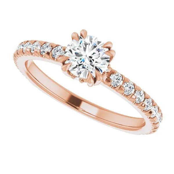 Double Claw-Prong Accented Engagement Ring Image 5 Jimmy Smith Jewelers Decatur, AL