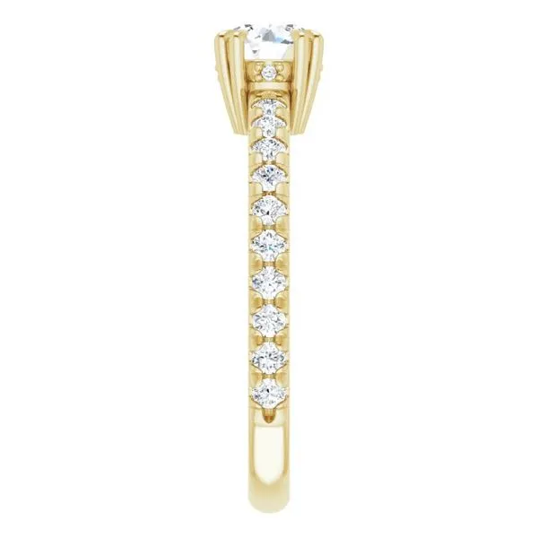 Double Claw-Prong Accented Engagement Ring Image 4 Paul James Jewelers Angels Camp, CA