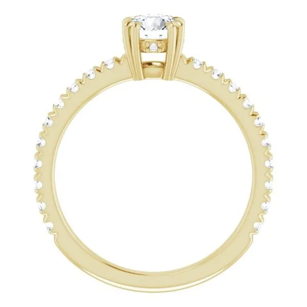 Double Claw-Prong Accented Engagement Ring Image 2 JF Jones Jewelers Rochester, NY