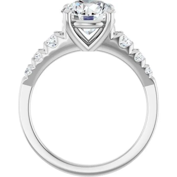 Accented Engagement Ring Image 2 Raleigh Diamond Fine Jewelry Raleigh, NC