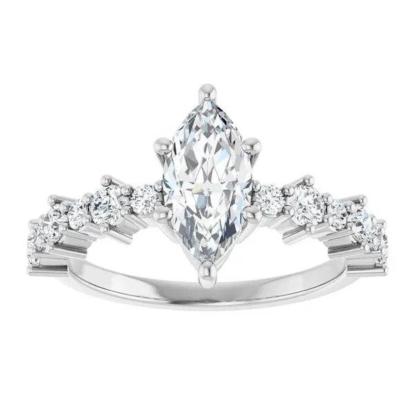 Accented Engagement Ring Image 3 Raleigh Diamond Fine Jewelry Raleigh, NC