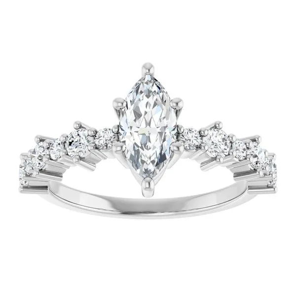 Accented Engagement Ring Image 3 Raleigh Diamond Fine Jewelry Raleigh, NC