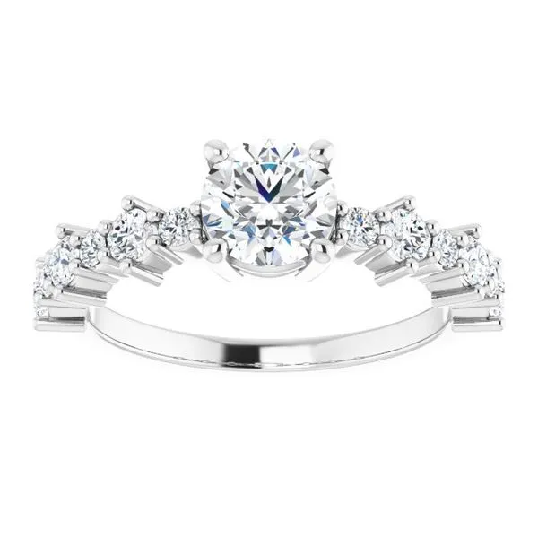 Accented Engagement Ring Image 3 Raleigh Diamond Fine Jewelry Raleigh, NC