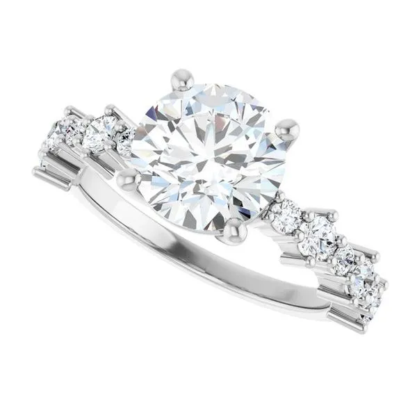 Accented Engagement Ring Image 5 Raleigh Diamond Fine Jewelry Raleigh, NC