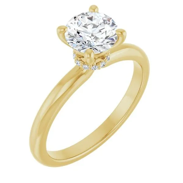 Accented Engagement Ring Berilian Jewelers Folsom, CA