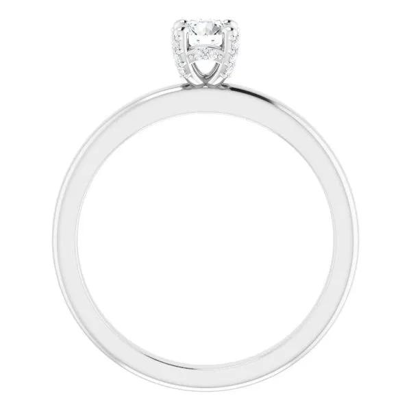 Accented Engagement Ring Image 2 Hudson Valley Goldsmith New Paltz, NY