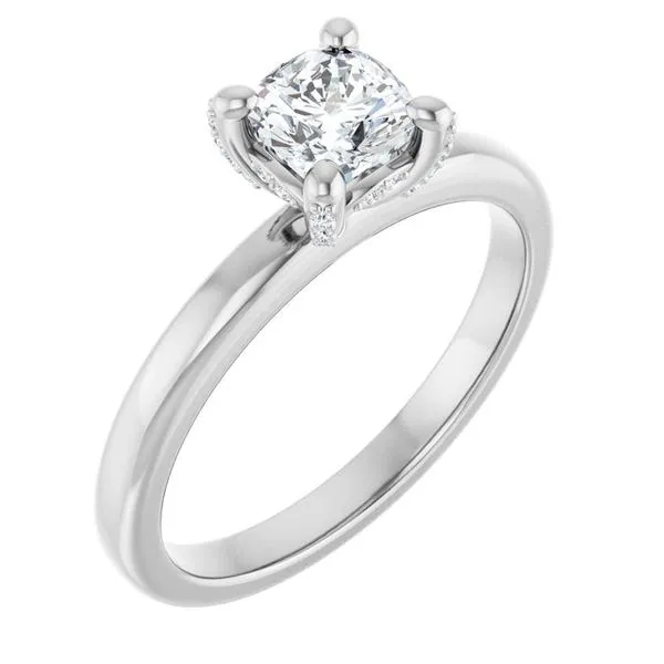 Accented Engagement Ring J. West Jewelers Round Rock, TX
