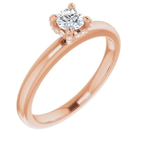 Accented Engagement Ring Ask Design Jewelers Olean, NY