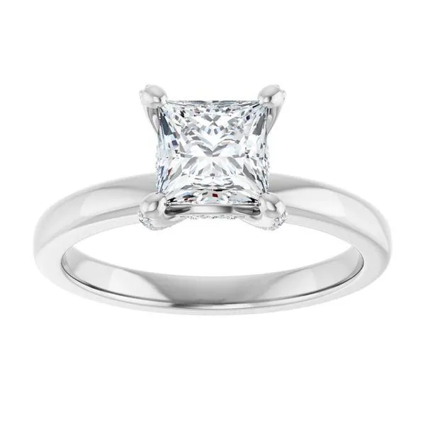 Accented Engagement Ring Image 3 The Jewelry Source El Segundo, CA