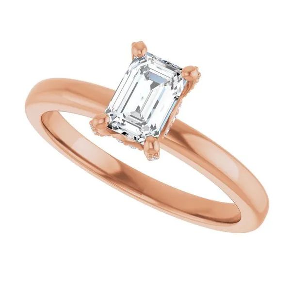 Accented Engagement Ring Image 5 Hudson Valley Goldsmith New Paltz, NY