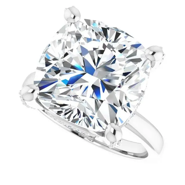 Accented Engagement Ring Image 5 Hudson Valley Goldsmith New Paltz, NY