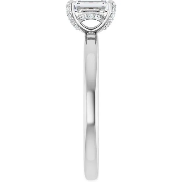 Accented Engagement Ring Image 4 Hudson Valley Goldsmith New Paltz, NY