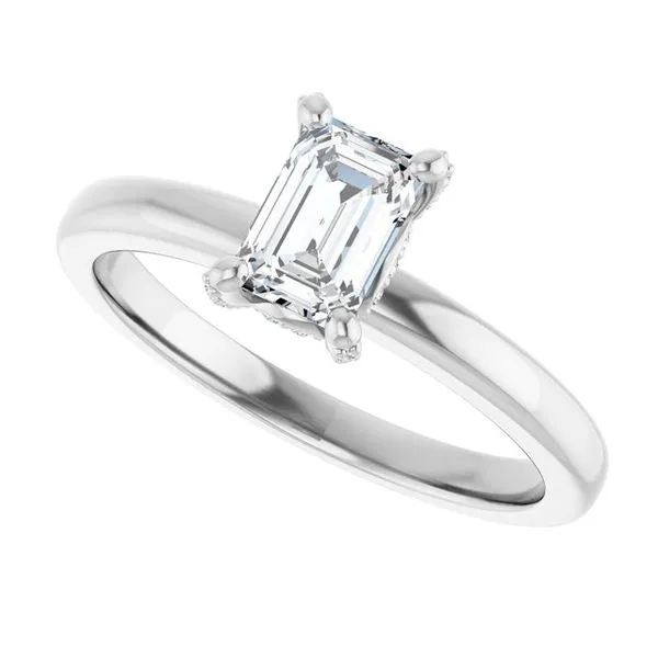Accented Engagement Ring Image 5 Hudson Valley Goldsmith New Paltz, NY