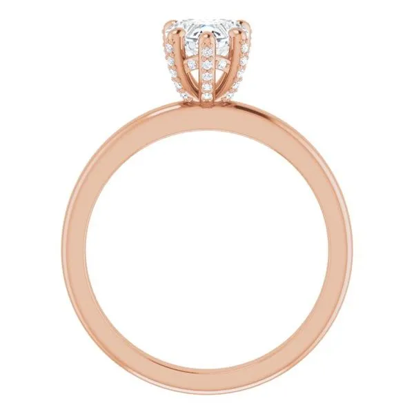 Accented Engagement Ring Image 2 Hudson Valley Goldsmith New Paltz, NY