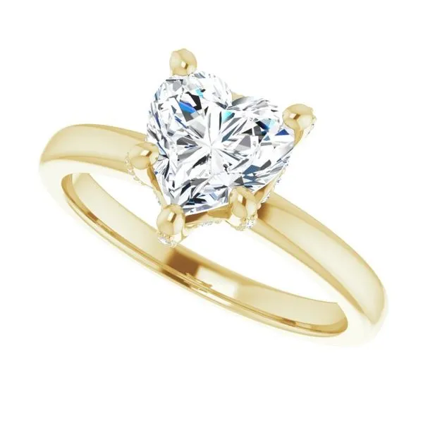 Accented Engagement Ring Image 5 Hudson Valley Goldsmith New Paltz, NY