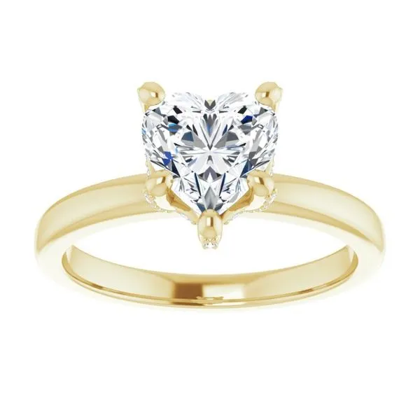 Accented Engagement Ring Image 3 Hudson Valley Goldsmith New Paltz, NY