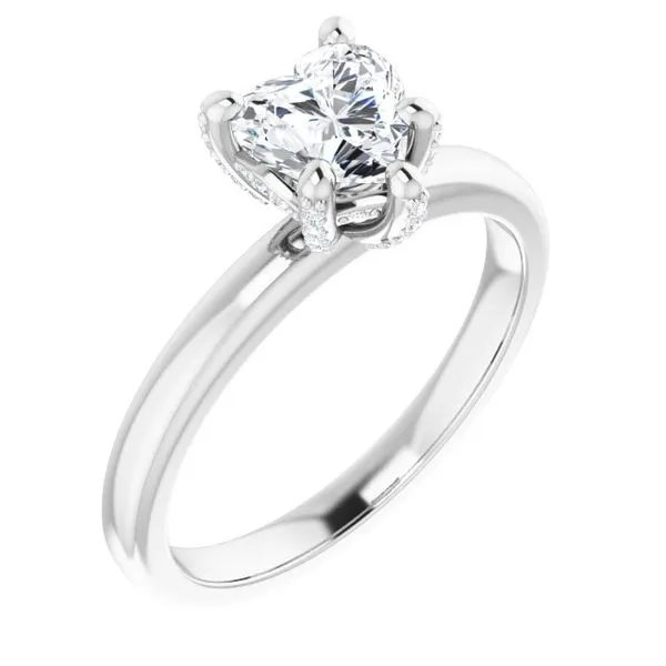 Accented Engagement Ring Ask Design Jewelers Olean, NY