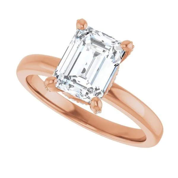 Accented Engagement Ring Image 5 Hudson Valley Goldsmith New Paltz, NY