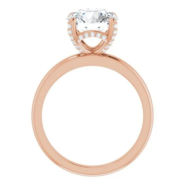 Accented Engagement Ring Image 2 Hudson Valley Goldsmith New Paltz, NY