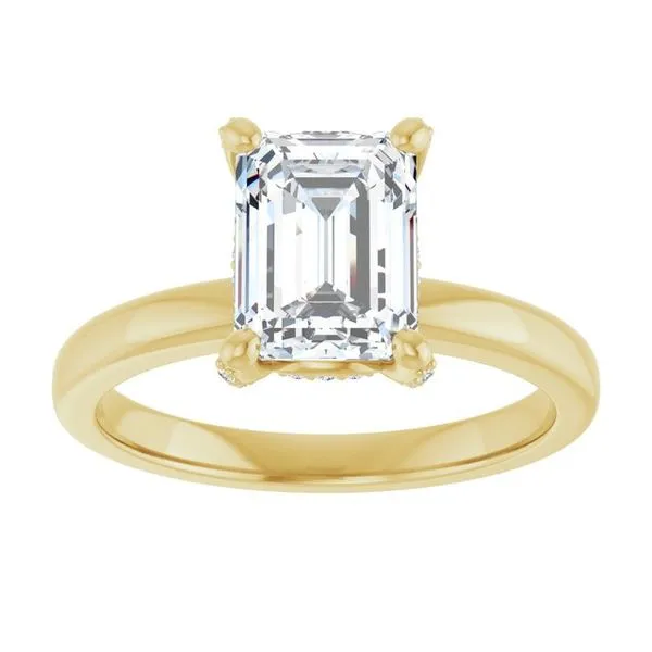 Accented Engagement Ring Image 3 Hudson Valley Goldsmith New Paltz, NY