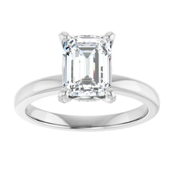 Accented Engagement Ring Image 3 Hudson Valley Goldsmith New Paltz, NY