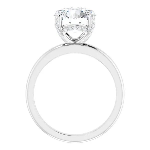 Accented Engagement Ring Image 2 Hudson Valley Goldsmith New Paltz, NY