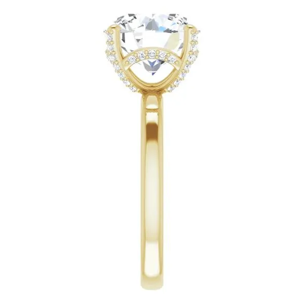 Accented Engagement Ring Image 4 Hudson Valley Goldsmith New Paltz, NY